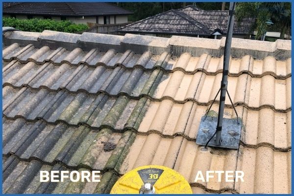 Roof Cleaning Brisbane Before Vs After (1)